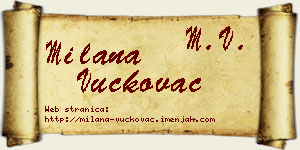 Milana Vučkovac vizit kartica